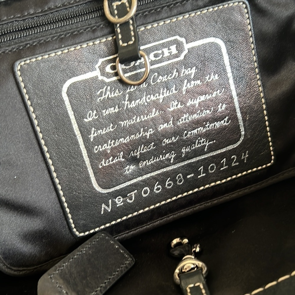 Coach Black Stripe Signature Bag - Picture 16 of 16